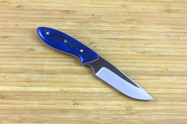 189mm Murray's 'Perfect' Neck Knife, Forge Finish, Blue Jig Bone - 101grams