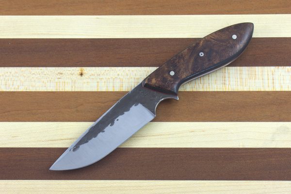 193mm Murray's 'Perfect' Neck Knife, Hammer Finish, Burl / Micarta - 104grams