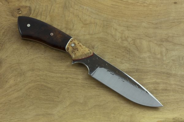 196 Aviator Neck Knife, Hammer Finish, Birch / Ironwood - 95grams