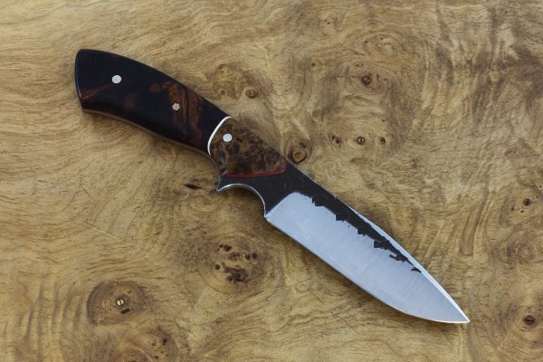 197mm Aviator Neck Knife, Hammer Finish, Burl / Premium Ironwood -99grams #2