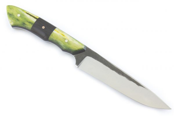 233 mm Compact FS1 Knife #114, Green Dyed Bone and Black G10 - 136 grams