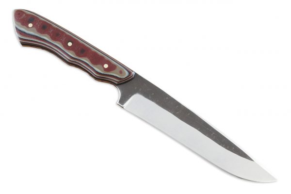 251 mm FS1 Knife #75, White Steel w/ Stainless, Python G10 - 170 grams