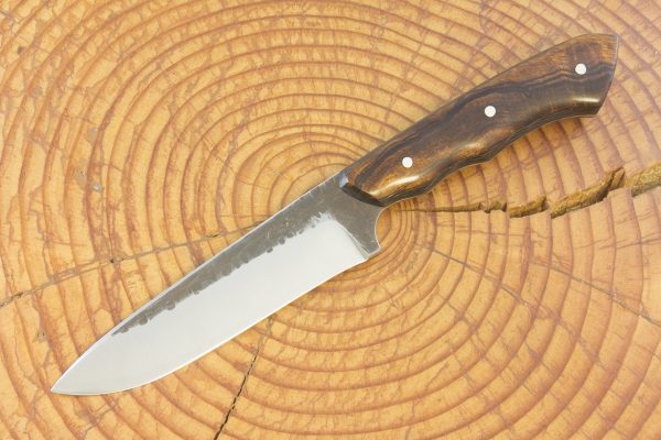 232 mm Compact FS1 Knife #79, White Steel w/ Stainless, Ironwood - 134 grams