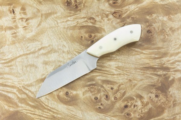 149 mm Short & Stubby Wharncliffe Neck Knife, Bone - 71 grams