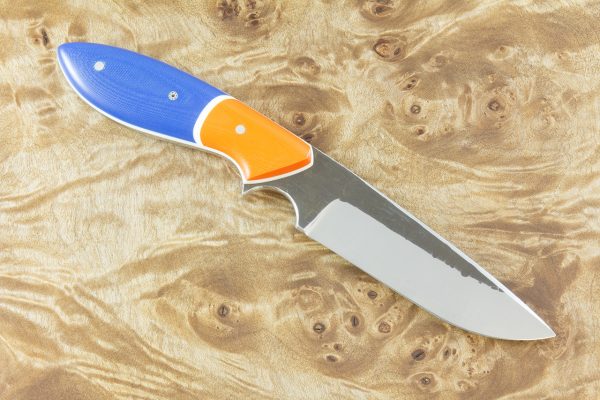 204 mm Perfect Neck Knife, Blue G10 w/ Orange G10 Bolster - 128 grams