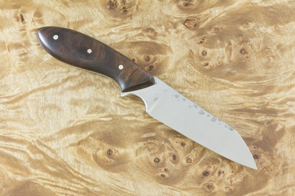 189 mm Wharncliffe Brute Neck Knife, Ironwood Burl - 90 grams