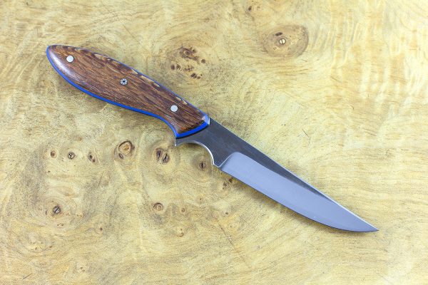 185mm Persian Neck Knife, Forge Finish, Lacewood - 64 grams
