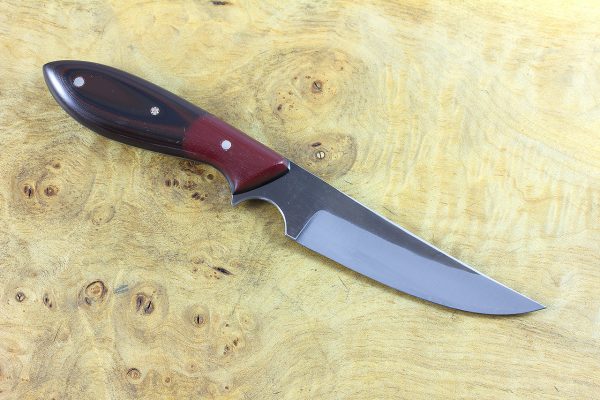 203mm Persian [jumbo] Neck Knife, Forge Finish, Red/Black G10 w/ Red G10 Bolster - 95