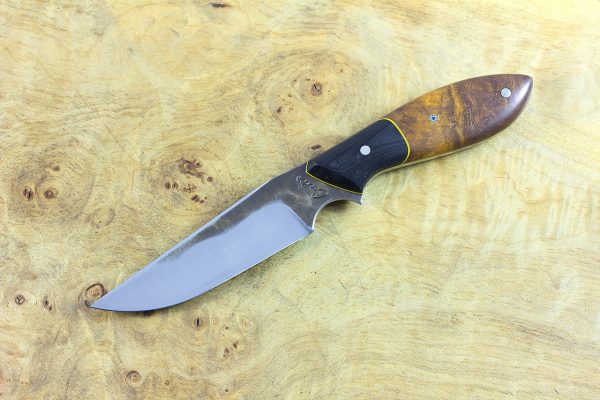 184mm Tombo Neck Knife, Forge Finish, Ironwood w/ Black Linen Micarta - 74