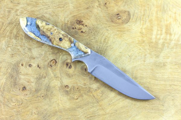 183mm Tombo Neck Knife, Forge Finish - polished, [BWP] ShokWood - 83 grams