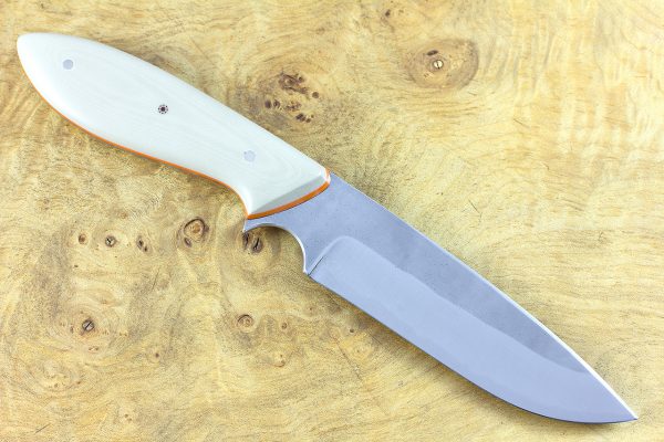 229mm Utility Knife, Forge Finish - polished, Desert Tan G10 - 138 grams