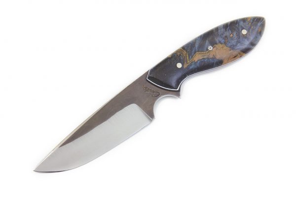 191 mm Perfect Neck Knife, Dyed Spalted Maple Burl - 101 grams