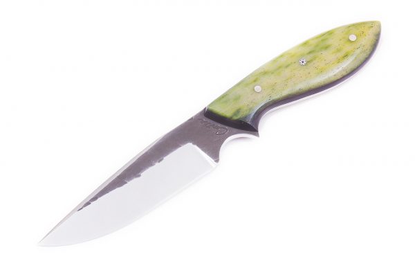188 mm Vex Clip Neck Knife, Green Dyed Bone - 104 grams