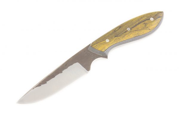 178 mm Original Neck Knife, Dyed Spalted Tamarind - 87 grams