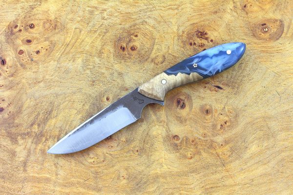 164mm Emily's Neck Knife, Hammer Finish, (BWP) ShokWood - 54 grams