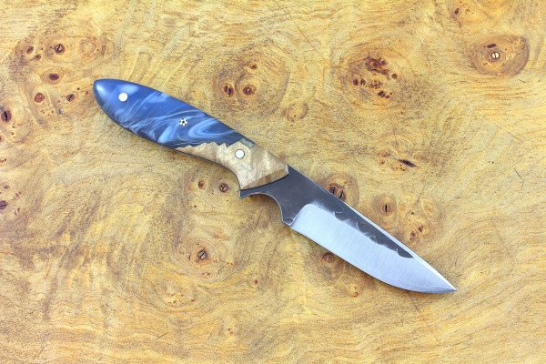 164mm Emily's Neck Knife, Hammer Finish, (BWP) ShokWood - 54 grams