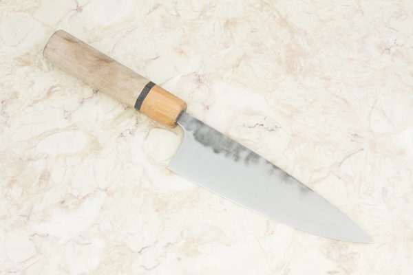 5.25 sun Stainless Fukugo-zai Series Chef's Knife, Maple w/ Osage Orange Bolster - 121 grams
