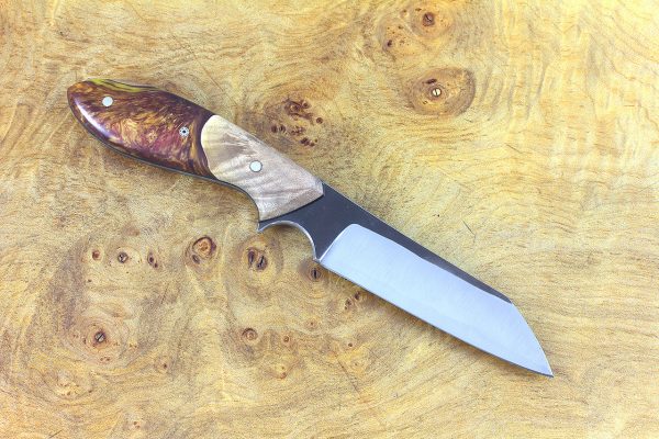 189mm Wharncliffe Brute Neck Knife, Forge Finish, (BWP) ShokWood - 89 grams