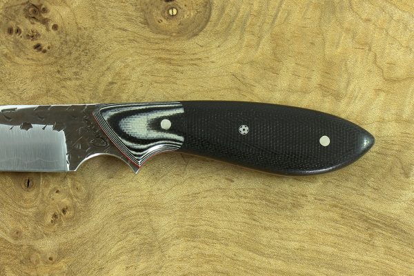 183mm Clave Neck Knife, Hammer Finish, G10 / Micarta - 83grams