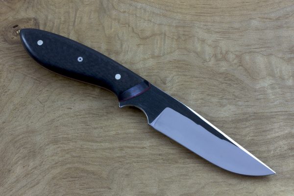 182mm Clip Point Original Neck Knife, Forge Finish, Carbon Fiber - 72grams