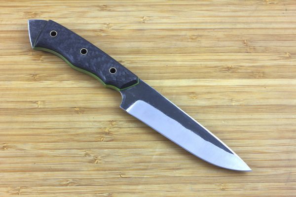 236mm FS Knife #8, Striker Pommel, Super Blue Steel, Carbon Fiber / G10 - 129grams