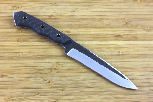 245mm FS Knife #12, Striker Pommel, Super Blue Steel, Carbon Fiber / G10 - 116grams