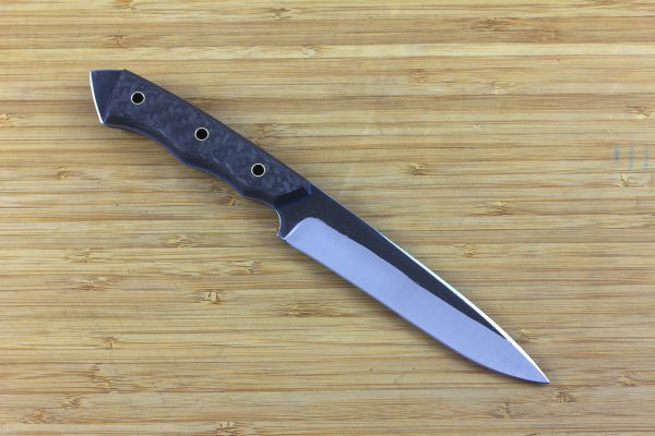 245mm FS Knife Prototype, Aogami Super Blue Steel, Carbon Fiber / G10 - 123grams