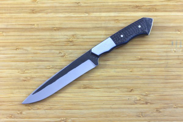 246mm FS Knife Prototype #3, Super Blue Steel, Carbon Fiber / G10 - 115grams