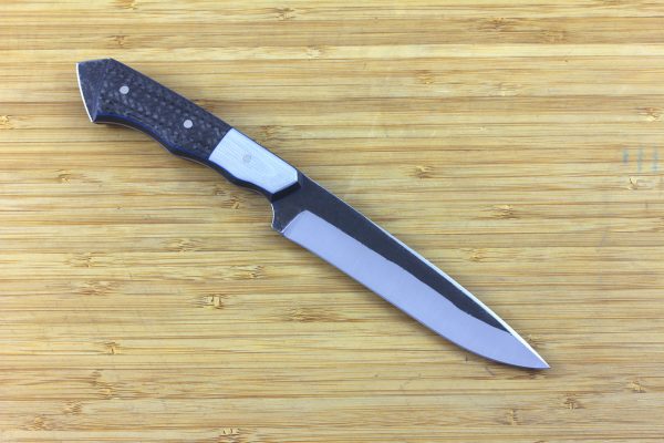 246mm FS Knife Prototype #3, Super Blue Steel, Carbon Fiber / G10 - 115grams