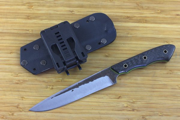 256mm FS Knife Prototype, Super Blue Steel, Carbon Fiber / G10 - 161grams