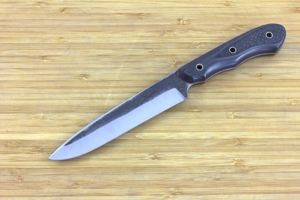 244 mm FS1 Knife #20, Super Blue Steel, Unidirectional Carbon Fiber w/ Brass Tubes - 123 grams