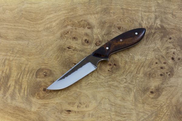184mm Freestyle Neck Knife, Hammer Finish, Premium Ironwood - 86grams