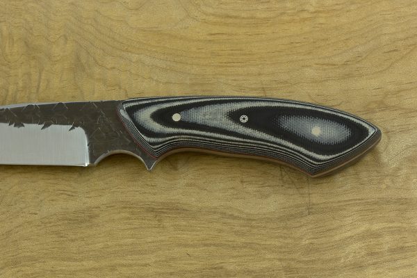 211mm Freestyle Neck Knife, Hammer Finish, Black & Tan G10 - 136grams