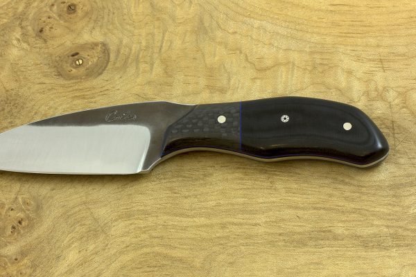 181mm G Series Knife Prototype 2, Forge Finish, Carbon Fiber / Micarta - 101grams