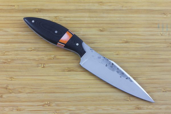 227mm G Series Prototype Neck Knife #4, Hammer Finish, G10 - 144grams
