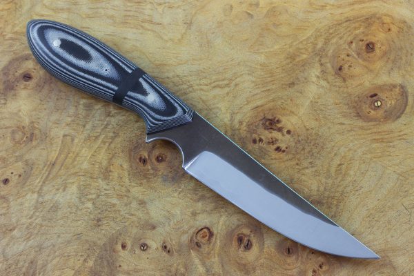 201mm "Jumbo" Persian Neck Knife, Forge Finish, Black and Tan G10 - 93grams