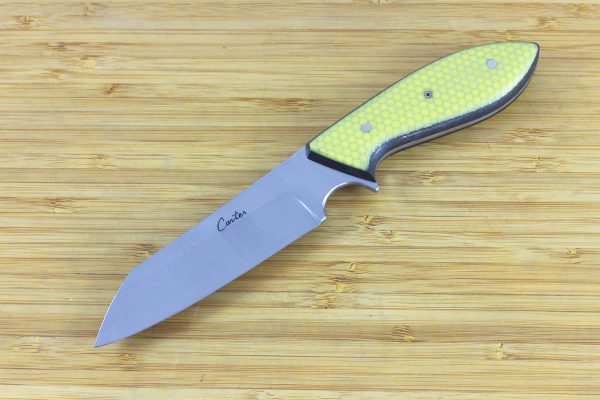 206mm 'Jumbo' Wharncliffe Brute Neck Knife, Forge Finish, Honeycomb / Carbon Fiber - 115grams