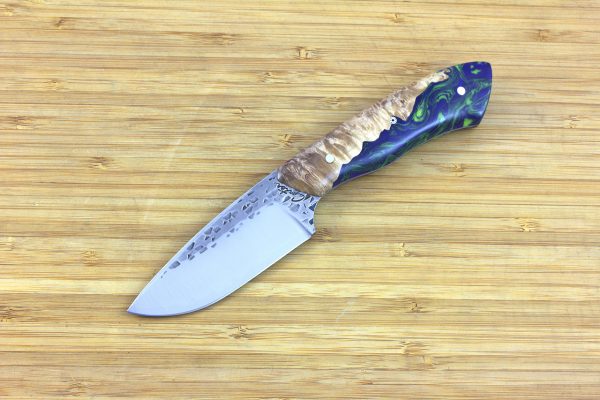 196mm Kajiki Knife, Hammer Finish, ShokWood - 100grams