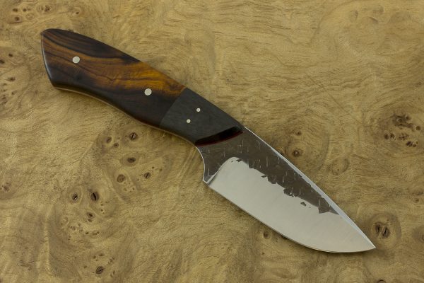 197mm Kajiki Knife, Hammer Finish, Carbon Fiber / Ironwood - 119grams