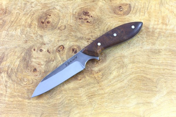 175mm Muteki Series Wharncliffe Brute Neck Knife #210, Ironwood - 67grams