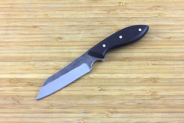 190mm Muteki Series Wharncliffe Brute Neck Knife #258, Ironwood - 91grams