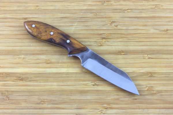 188mm Muteki Series Wharncliffe Brute Neck Knife #267, Ironwood - 91grams