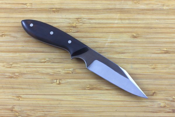 176mm Muteki Series Pipsqueek Freestyle Neck Knife #242, Ironwood - 73grams