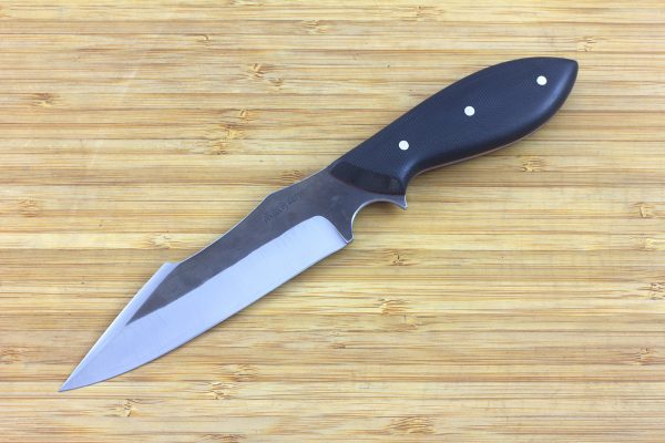 228mm Muteki Series Freestyle Utility Knife #256, Black Micarta - 131grams