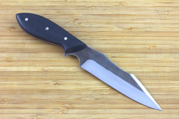 228mm Muteki Series Freestyle Utility Knife #256, Black Micarta - 131grams