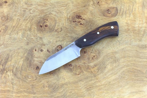 142mm Muteki Series Pipsqueak Brute Neck Knife #318, Ironwood - 62 grams