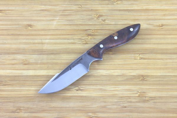145mm Muteki Series Pipsqueek Original 'Harpoon' Neck Knife #197, Ironwood - 42grams