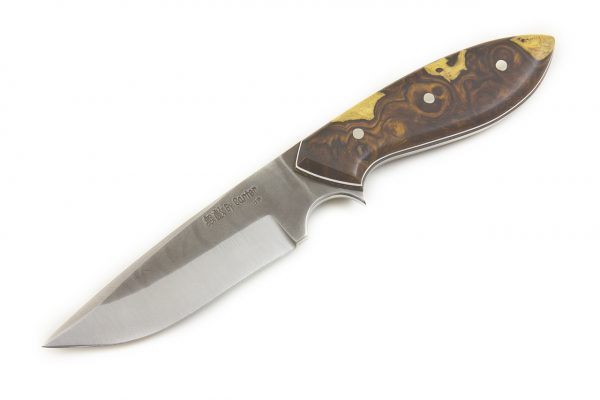 189 mm Muteki Series Perfect Neck Knife #1117, Ironwood w/ White and Phenolic Liners - 114 grams