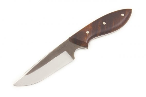 192 mm Muteki Series Perfect Neck Knife #1128, Ironwood w/ White Liners - 99 grams