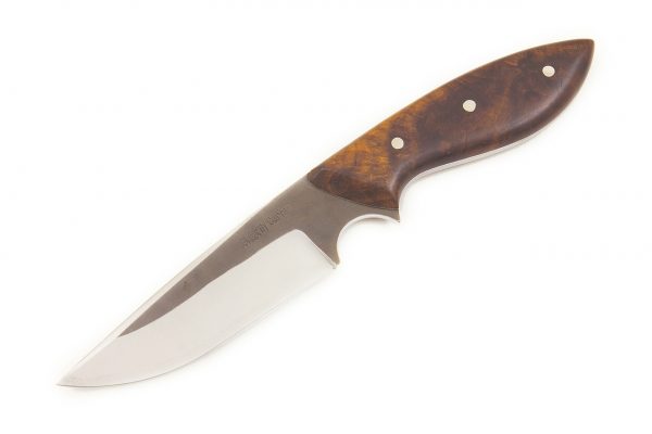 194 mm Muteki Series Perfect Neck Knife #1129, Ironwood w/ White Liners - 102 grams